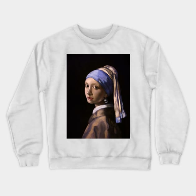 Girl pearl study Crewneck Sweatshirt by Artofokan